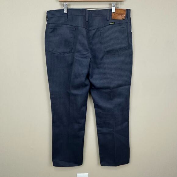 Wrangler VTG Pinstripe Blue Talon 42 Regular‎ Fit 38 x 30 EUC - Picture 7 of 13